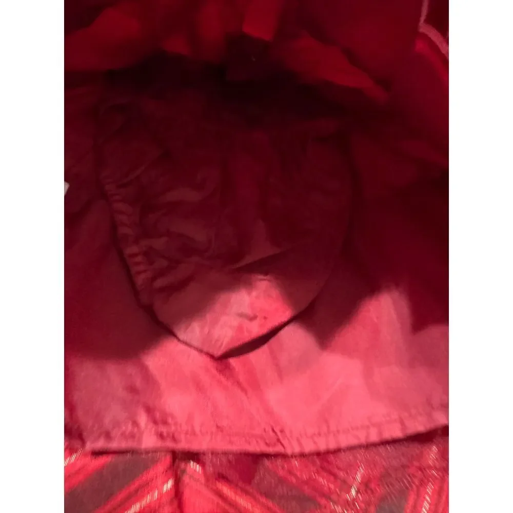NWT Gymboree Royal Red Plaid 3-6 Month Holiday Christmas Dress with diaper cover